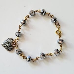 Sweetest Heart Glass Beaded Bracelet